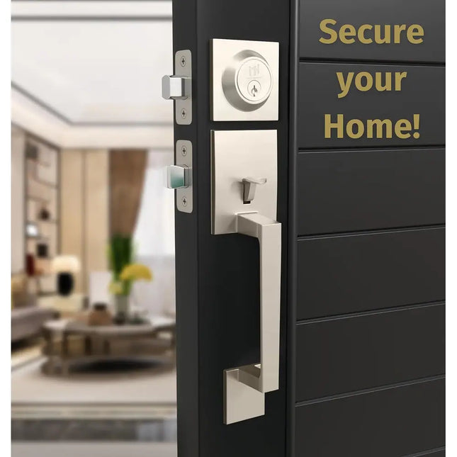 Mega Handles Tobelle Entrance Handleset – Stainless Steel, Modern Design