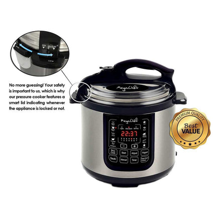 8Qt Digital Countertop Pressure Cooker Multi Cooker Programmable Stainless Steel