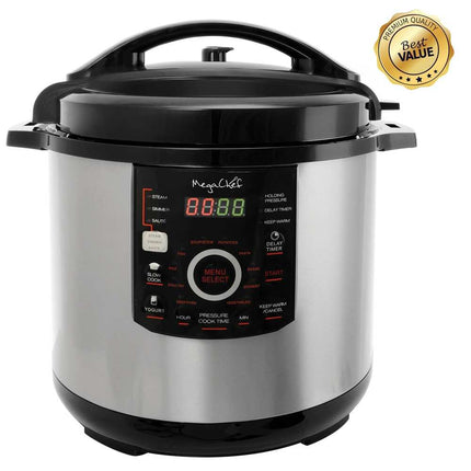 12-Quart Digital Pressure Cooker with Lid, Electric Multi-Function Cooker