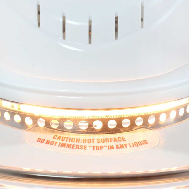 Multipurpose Countertop Halogen Oven Air Fryer White Convection Cooker 12L