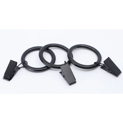 Curtain Rings with Clips – 1.5 Inch Inner Diameter, Drapery Hardware