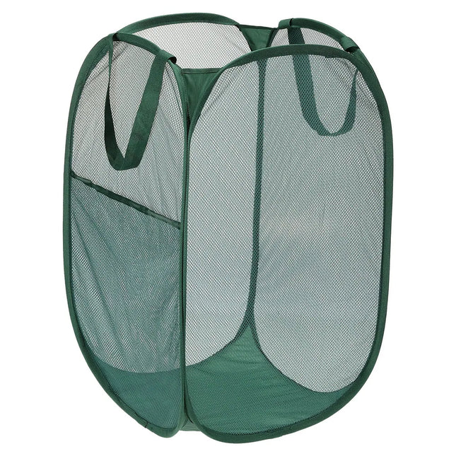 Portable Mesh Laundry Hamper Foldable Laundry Bag 1 Pc Storage Basket