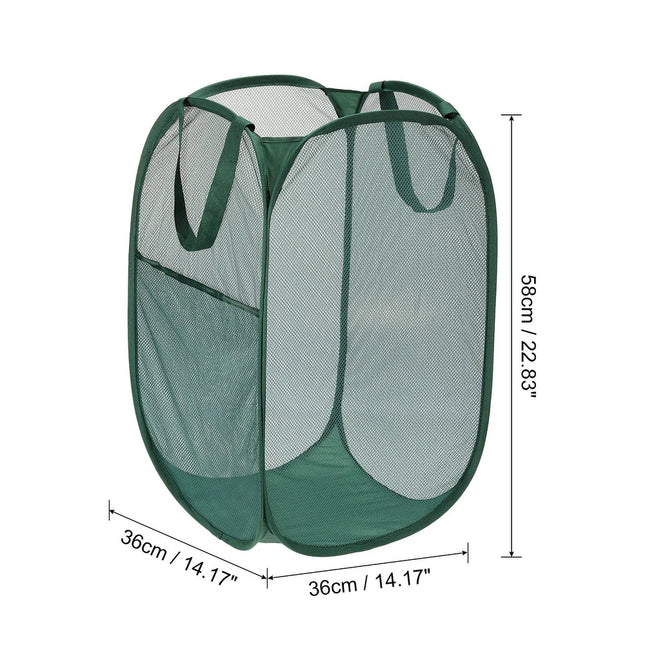 Portable Mesh Laundry Hamper Foldable Laundry Bag 1 Pc Storage Basket