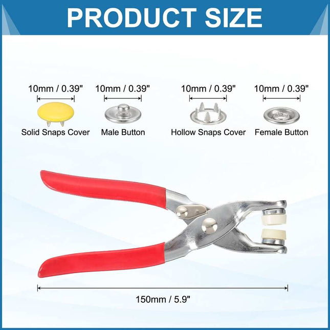 Metal Snap Button Kit – Solid Prong Snap Button Tool Set