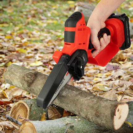 Mini Chainsaw 5" Cordless Handheld Saw 20V Battery Charger Carry Case