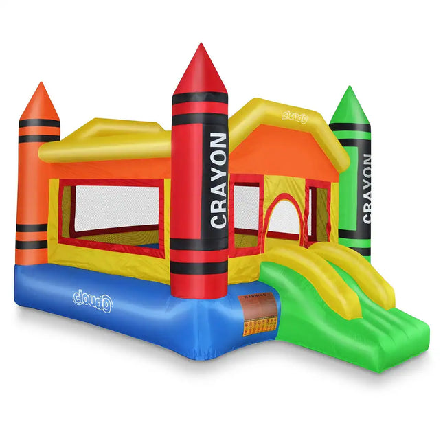 Kids MiniCrayon Bounce House for Indoor Outdoor Jumping and Active Play