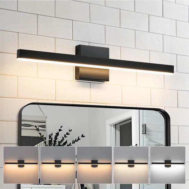 Minimalist Linear LED Bathroom Vanity Light 24/32 Inch Dimmable Mirror Sconce