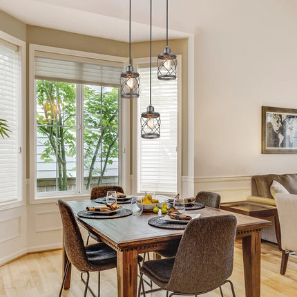 Modern Farmhouse 1-Light Mini Pendant – Kitchen, Dining, Foyer, 5"x8"