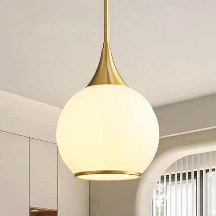 Modern Dimmable Pendant Light – Kitchen Island Hanging Fixture with Glass Shade