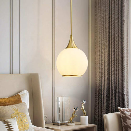 Modern Dimmable Pendant Light – Kitchen Island Hanging Fixture with Glass Shade