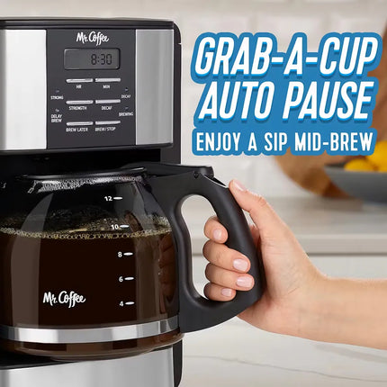 12 Cup Black Coffee Maker Drip Coffee Machine for Home and Office