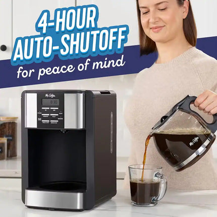 12-Cup Black Coffee Maker, Programmable Drip Coffee Machine, Automatic Coffee Brewer