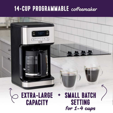 14-Cup Programmable Coffee Maker with Digital Controls & Auto Brew Timer
