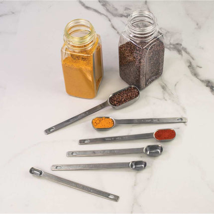 Spice Jar Measuring Spoons, 6-Piece Set for Accurate Kitchen Measuring