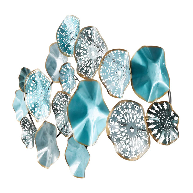 Multi-Colored Metal 3D Overlapping Discs Wall Art Decor for Home