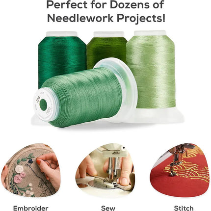 Multi Color Thread Embroidery Kit with 40 Spools for Sewing Projects