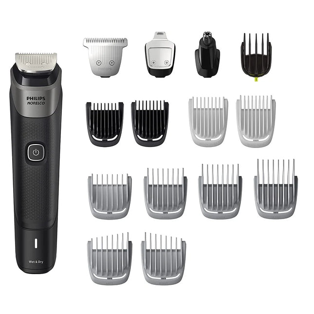 18-Piece Multigroom Series 5000 – Beard, Hair & Body Trimmer, No Blade Oil
