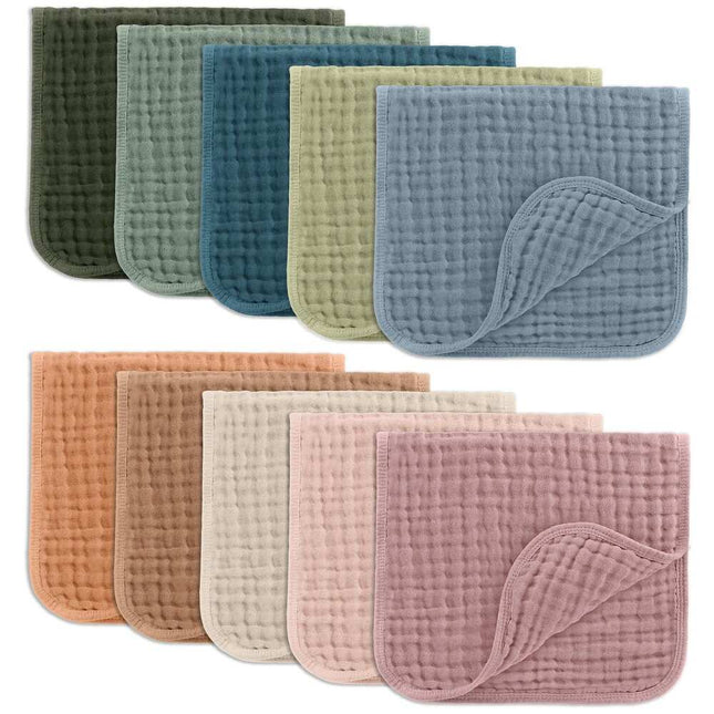 Baby Burp Cloths by Comfy Cubs – 100% Muslin Cotton, Soft & Absorbent
