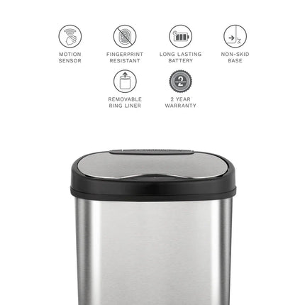 3 Gallon Motion Sensor Trash Can DZT-12-13 Automatic Touchless Bin
