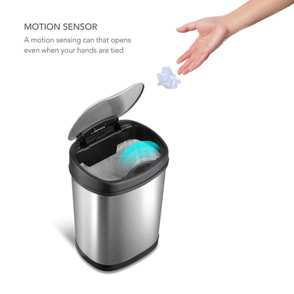 3 Gallon Motion Sensor Trash Can DZT-12-13 Automatic Touchless Bin