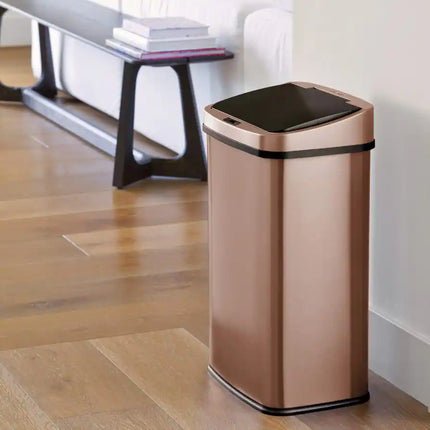 Gold Rectangular Motion Sensor Trash Can – 13.2 Gal / 50 L