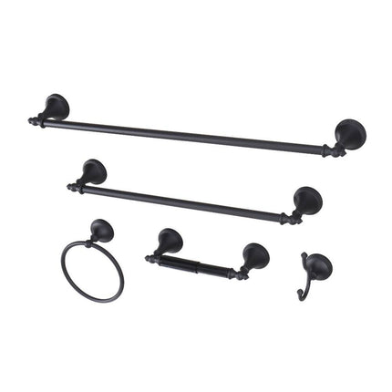 Naples Bathroom Towel Bar Set 18 Inch 24 Inch Black Wall Mounted Rack