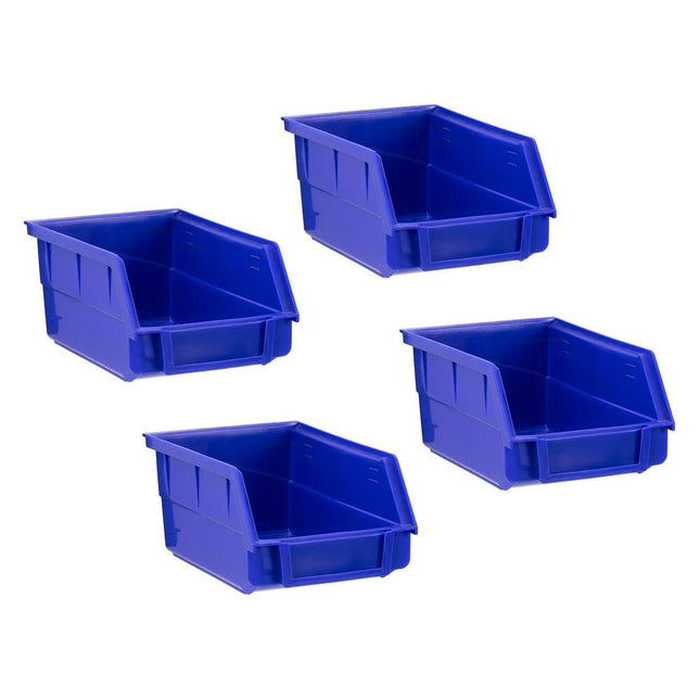 Blue Parts Bins Steel SW SBS Pack of 4 Storage Organizer Garage Shop Bins