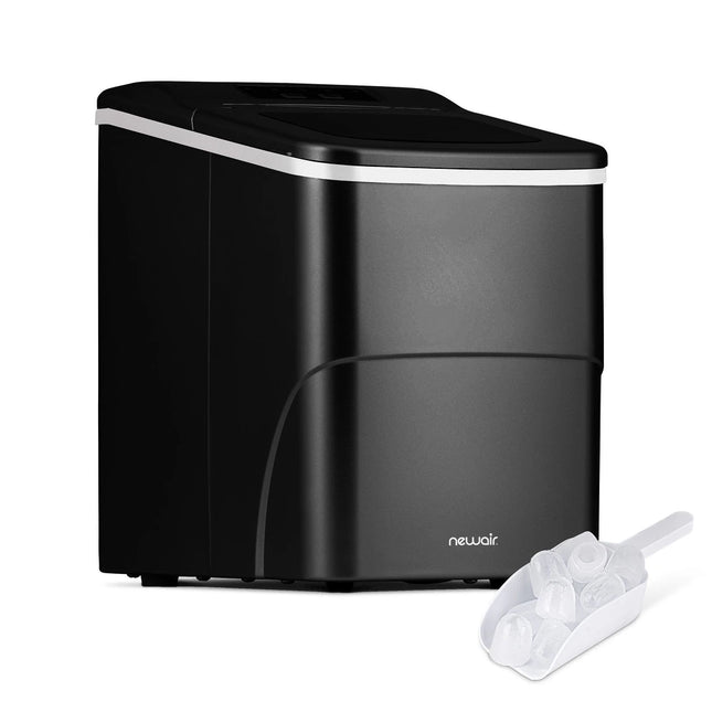 26 lbs Countertop Ice Maker – Matte Black Portable Ice Machine with Intuitive Controls
