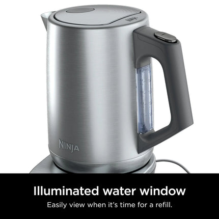 1500W Electric Kettle 7-Cup Capacity with Temp Control Cool Gray Finish