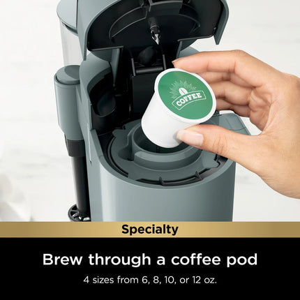 Single-Serve Coffee Maker for Pods and Grounds Specialty Brewing System