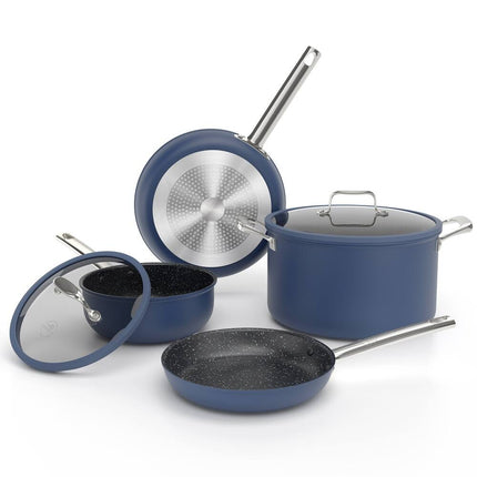Nonstick Cookware Set Titanium Coating Plasma Diamond Scratch Resistant Pans