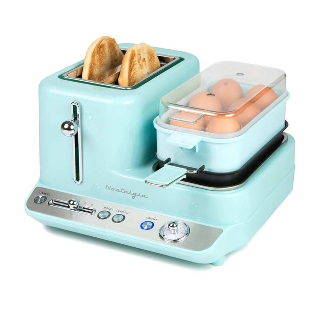 Aqua Retro 3-in-1 Breakfast Station – CLBS3AQ Multi-Use Appliance