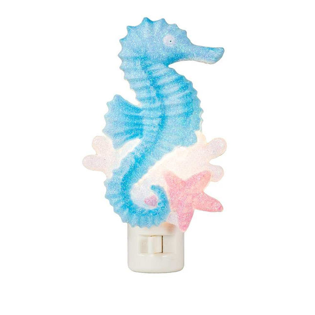 LED Seahorse Starfish Night Light Swivel Plug Novelty Lights Summer Decor
