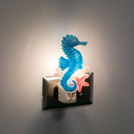 LED Seahorse Starfish Night Light Swivel Plug Novelty Lights Summer Decor