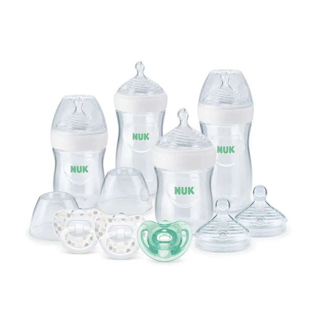 White Simply Natural 9pc Baby Bottle Set with SafeTemp Temperature Control