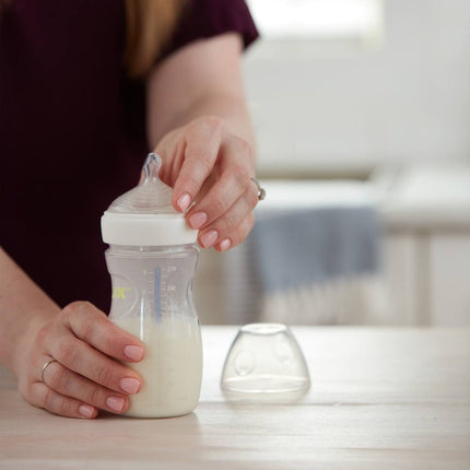 White Simply Natural 9pc Baby Bottle Set with SafeTemp Temperature Control