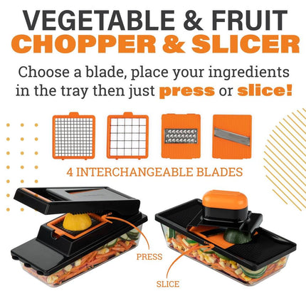 Nutrislicer XL All-in-1 Mandoline Slicer Vegetable Chopper with Container