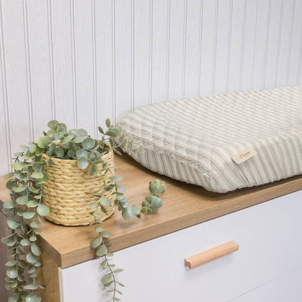 Organic Cotton Stripe Change Pad Cover – Gender Neutral Nursery