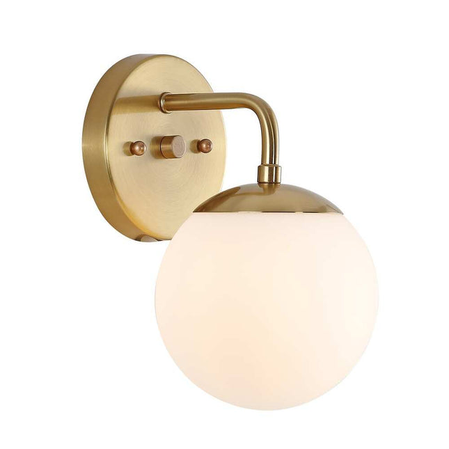 Globe Metal Frosted Glass Modern LED Vanity Light Fixture for Bathroom