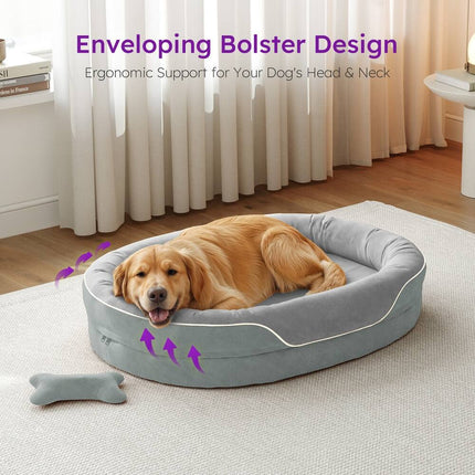 Orthopedic Dog Mattress Memory Foam Pet Bed with Removable Washable Cover