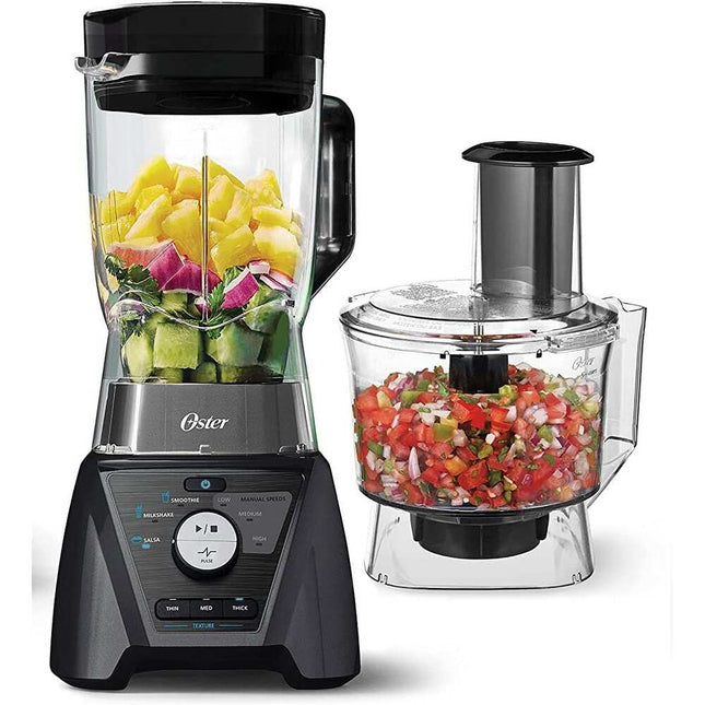 Blender and Food Processor Combo 3 Settings for Smoothies Shakes Metallic Gray