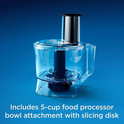 Blender and Food Processor Combo 3 Settings for Smoothies Shakes Metallic Gray