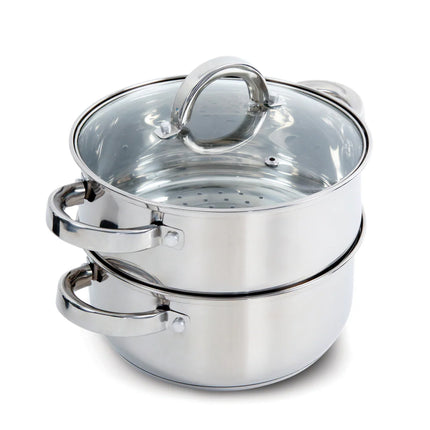 Hali Stainless Steel Stovetop Steamer Set with Lid Durable Kitchen Cooker
