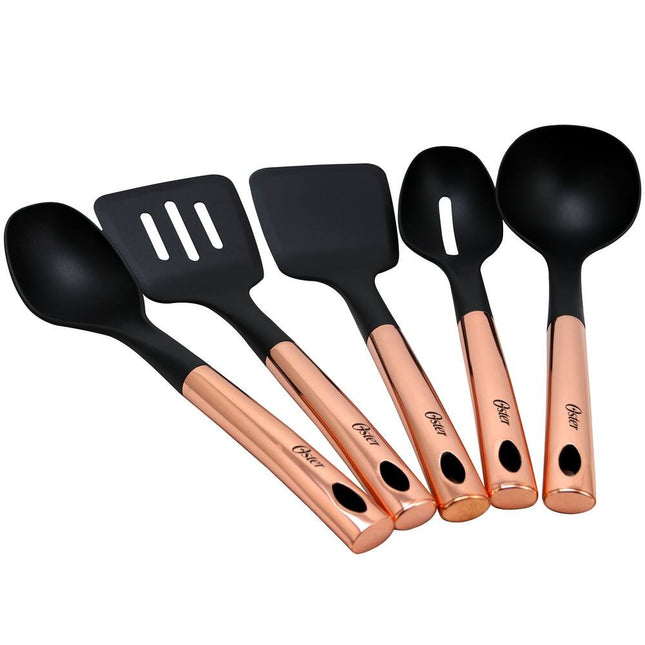 Kitchen Bliss 5 Piece Kitchen Tools Set Rose Gold Handle Cooking Utensils