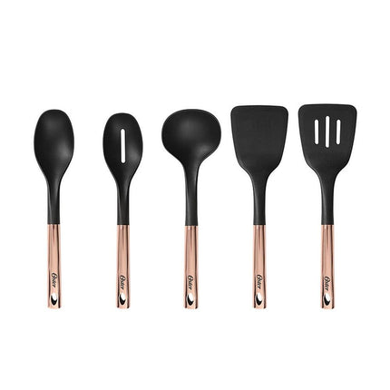 Kitchen Bliss 5 Piece Kitchen Tools Set Rose Gold Handle Cooking Utensils