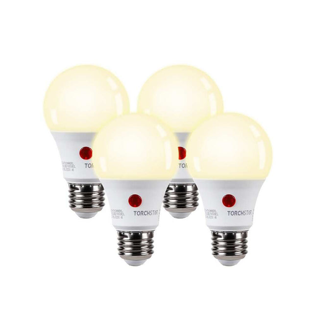 Outdoor Dusk to Dawn LED Bulbs, 9W 60W Equivalent, Soft White, 4-Pack