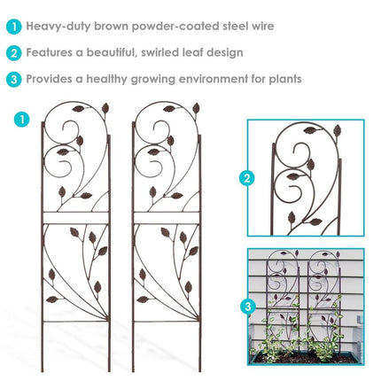 Set of 2 Plant Support Trellis for Outdoor Garden Vegetables and Climbing Plants