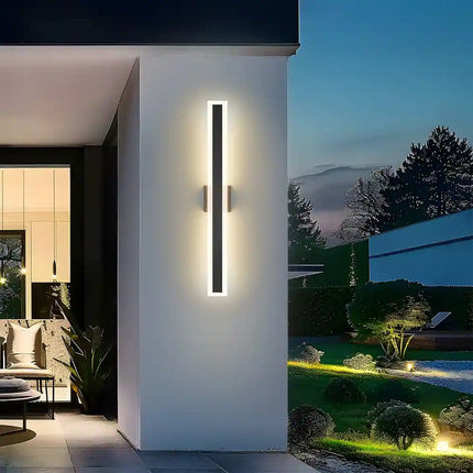 Outdoor Linear LED Wall Sconce – Set of 2 or 1, Modern Light Fixture