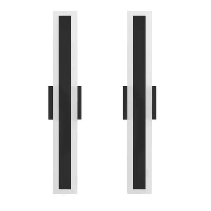 Outdoor Linear LED Wall Sconce – Set of 2 or 1, Modern Light Fixture