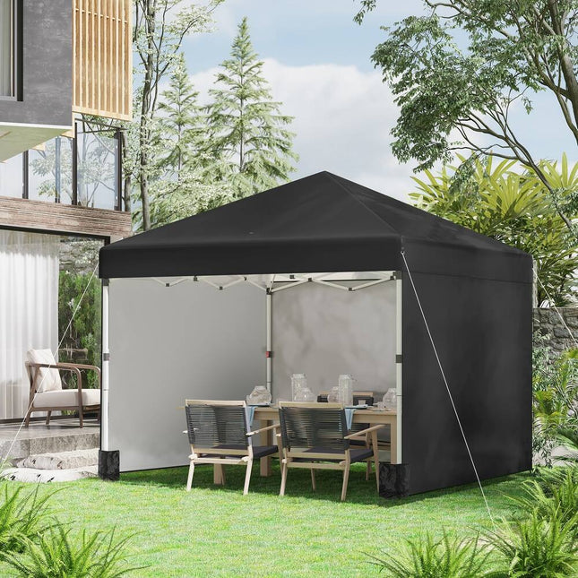 10x10 Pop Up Canopy Tent with 3 Sidewalls Carry Bag and Weight Bags